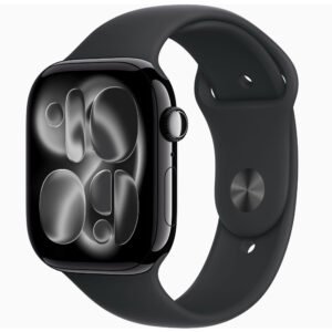 Apple Watch Series 11 GPS 42mm Jet Black Aluminum – Black Sport Band | Sleek Design & Advanced Fitness Tracking