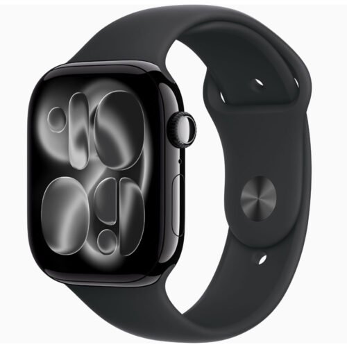 Apple Watch Series 11 GPS 42mm Jet Black Aluminum – Black Sport Band | Sleek Design & Advanced Fitness Tracking