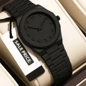 Black men watch Black Arabic Aura Watch for Men – Stylish Original Luxury Wristwatch with Elegant Dial