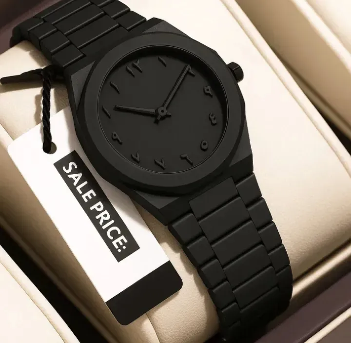 Black men watch Black Arabic Aura Watch for Men – Stylish Original Luxury Wristwatch with Elegant Dial