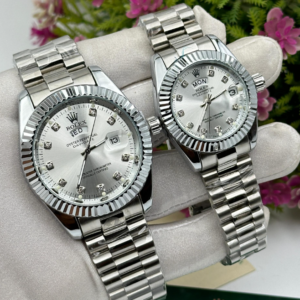 Rolex Datejust 41 Silver Dial Men’s Watch – Fluted Bezel with Diamond Markers