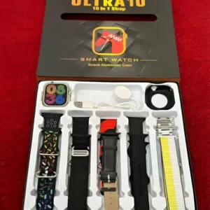 10-in-1 Ultra Watch 49mm – Space Aluminum Case Multi-Strap Smartwatch Bundle