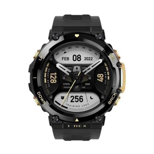 Amazfit T-Rex 2 Astro Black Smartwatch – Rugged Military-Grade GPS Fitness Watch