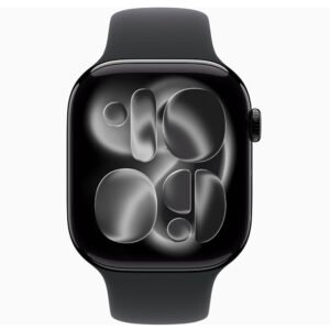 Apple Watch Series 11 GPS 42mm Jet Black Aluminum – Black Sport Band | Sleek Design & Advanced Fitness Tracking