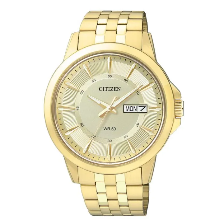 citizen watch Citizen BF2013-56P Men’s Stainless Steel Gold Plated Watch – Elegant Gents Wristwatch with Classic Dial