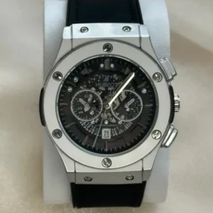 hublot watch2 Hublot Classic Fusion Black & Silver Watch – Luxury Stainless Steel Quartz Wristwatch