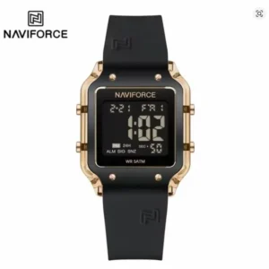 naviforce watch Naviforce NF6105 Women’s Digital Watch – Rose Gold Stylish Silicon Strap Fashion Wristwatch for Girls