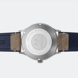 orient watch2 Orient RA-AC0P02L Automatic Watch 42mm – Navy Dial Silver Case Brown Leather Strap