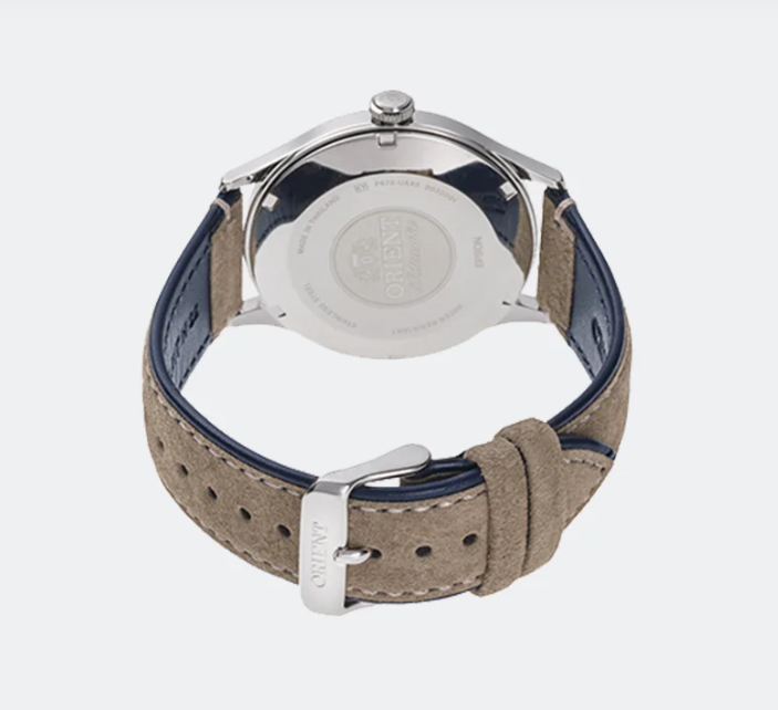 orient Orient RA-AC0P02L Automatic Watch 42mm – Navy Dial Silver Case Brown Leather Strap