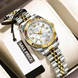 replica watch Elegant Women’s Gold Watch – Luxury Imported Fashion Classic Collection Wristwatch