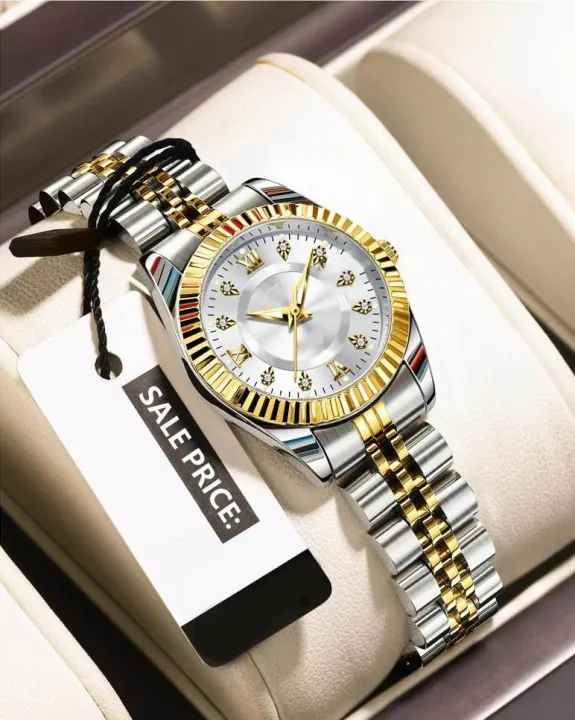 replica watch Elegant Women’s Gold Watch – Luxury Imported Fashion Classic Collection Wristwatch