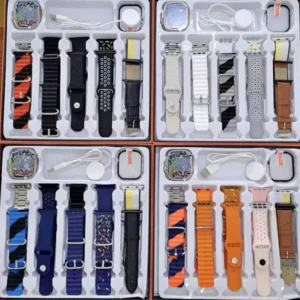 10-in-1 Ultra Watch 49mm – Space Aluminum Case Multi-Strap Smartwatch Bundle
