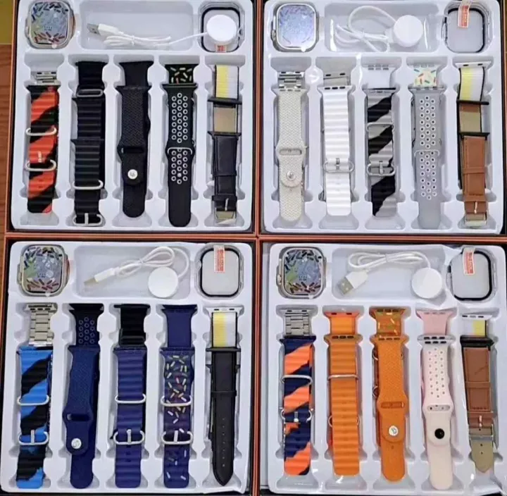 10-in-1 Ultra Watch 49mm – Space Aluminum Case Multi-Strap Smartwatch Bundle
