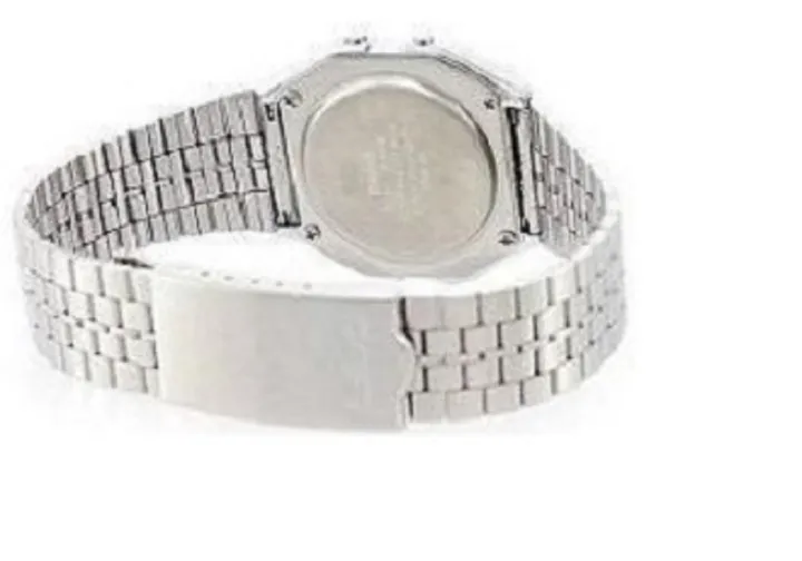 xasio 3 Casio A168WA-1WDF Vintage Digital Watch – Silver Stainless Steel Bracelet | Retro LED Unisex Wristwatch for Men & Teens